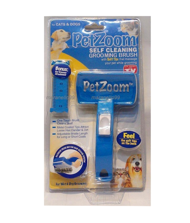 Pet Zoom Self Cleaning Grooming Brush