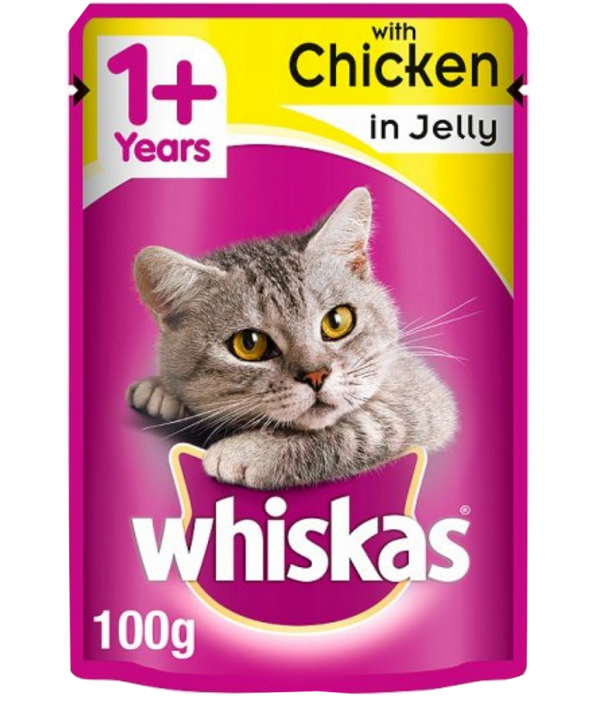 Whiskas Pouch Cat Food Chicken In Jelly (100gm)