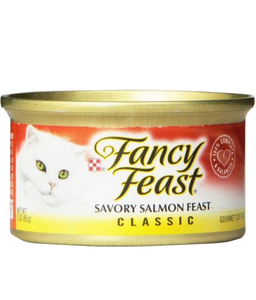 Fancy Feast Classic Savory Salmon Feast Canned Cat Food 85gm ...