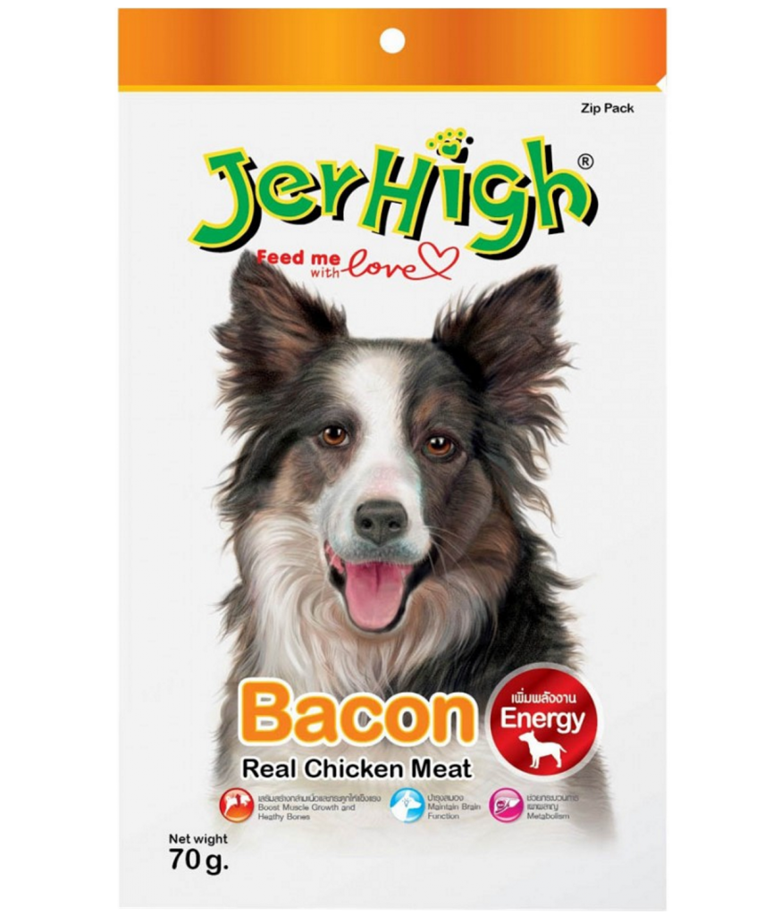 Jerhigh Bacon Real Chicken Meat For Dog (70gm)