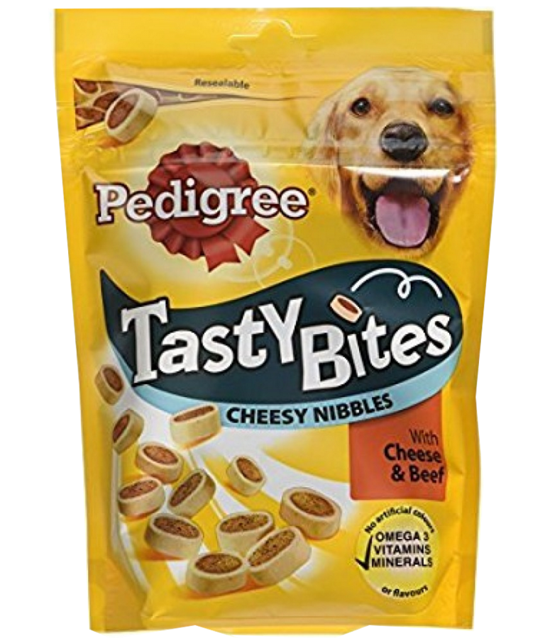 Pedigree Tasty Bites Cheesy Nibbles with Beef Dog Treats (140gm)