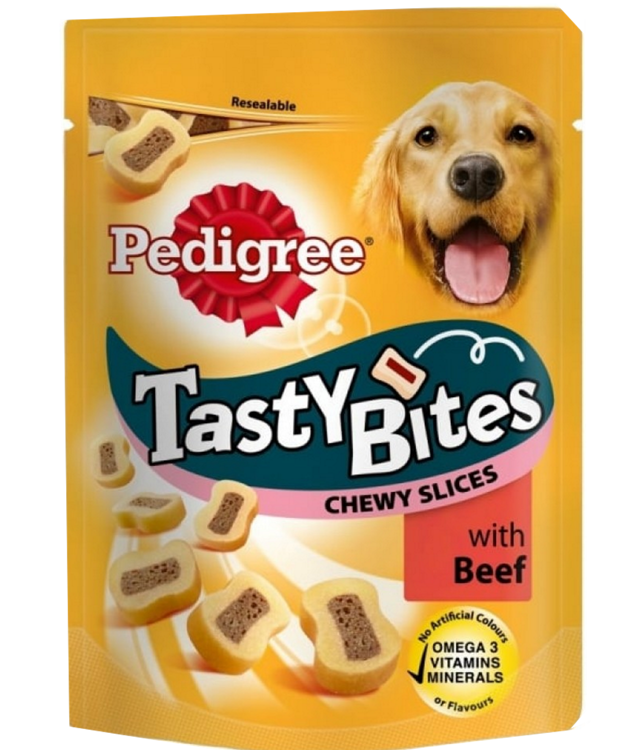 Pedigree Tasty Bites Chewy Slices with Beef Dog Treats (155gm