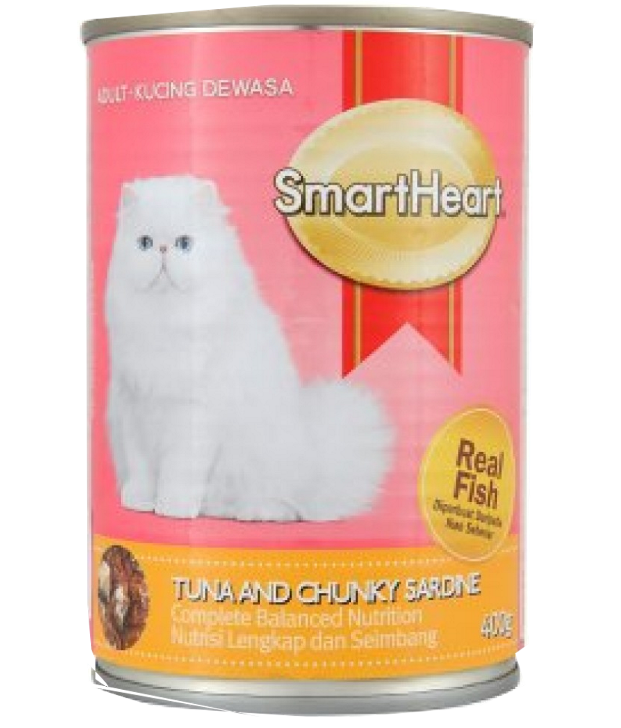 Smartheart Canned Cat Food Tuna with Chunky Sardine 400gm