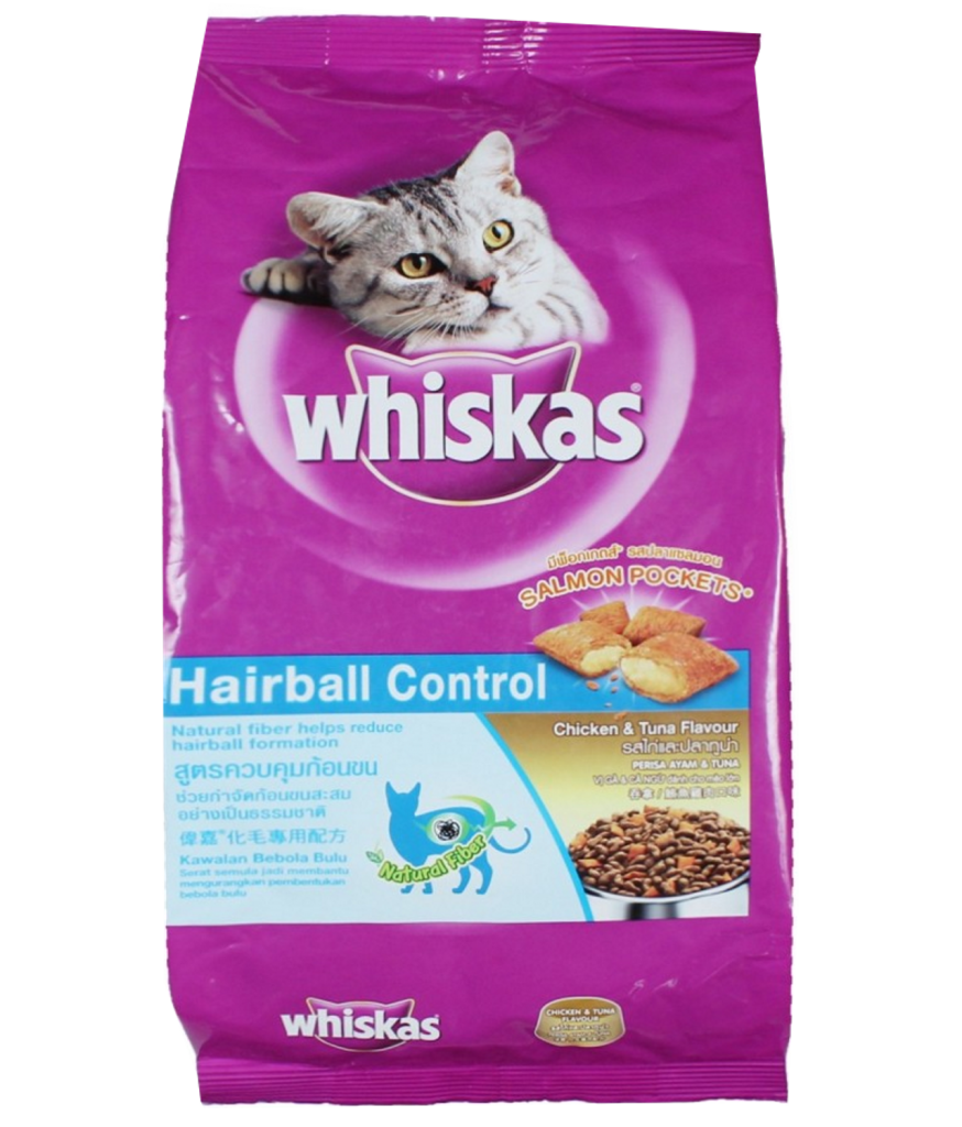 Whiskas Hairball Control Chicken and Tuna Cat Food (450gm)