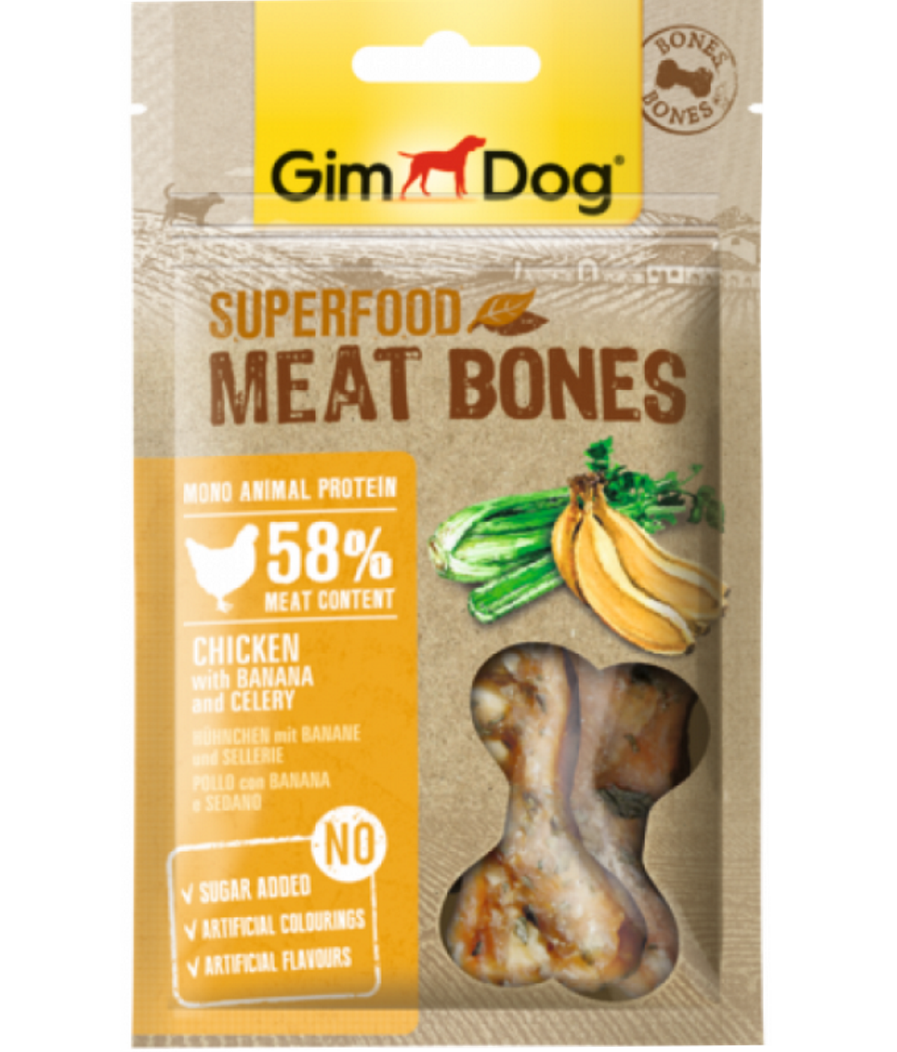 GimDog Superfood Meat Bones Dog Treat 70gm