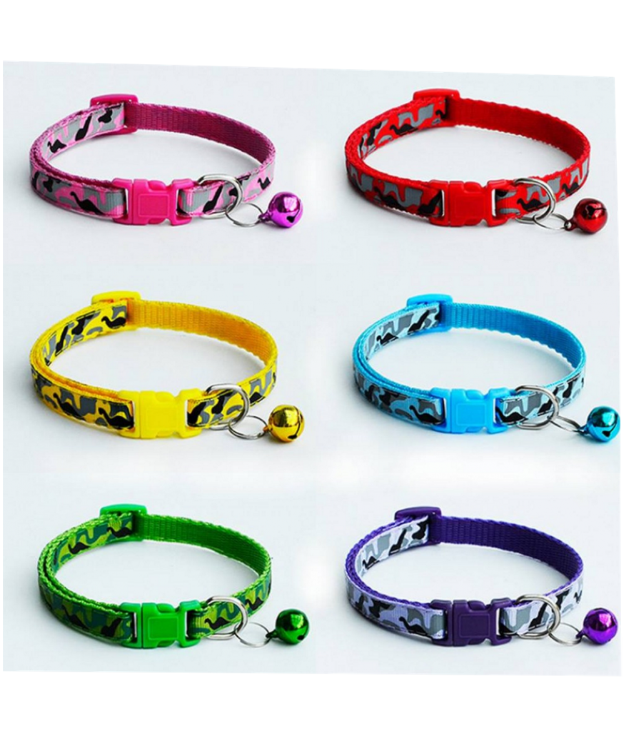 Premium Cat Collar With Bell Print)