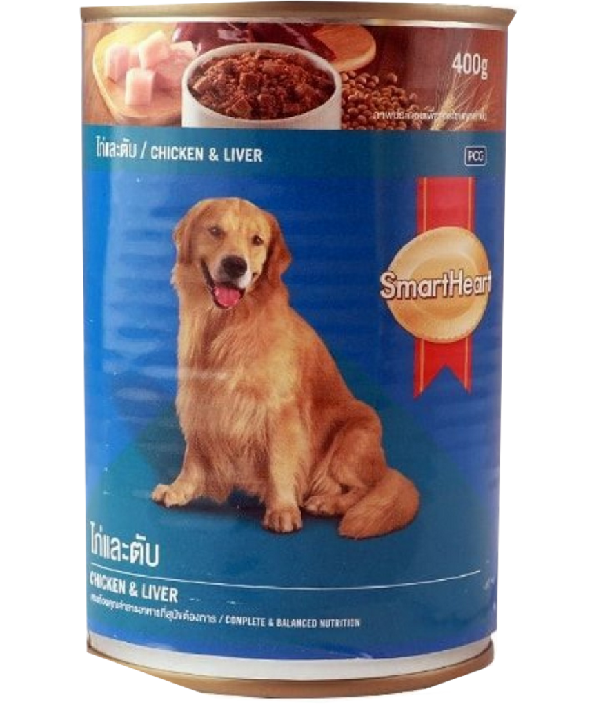 Smartheart Canned Dog Food Chicken & Liver 400gm