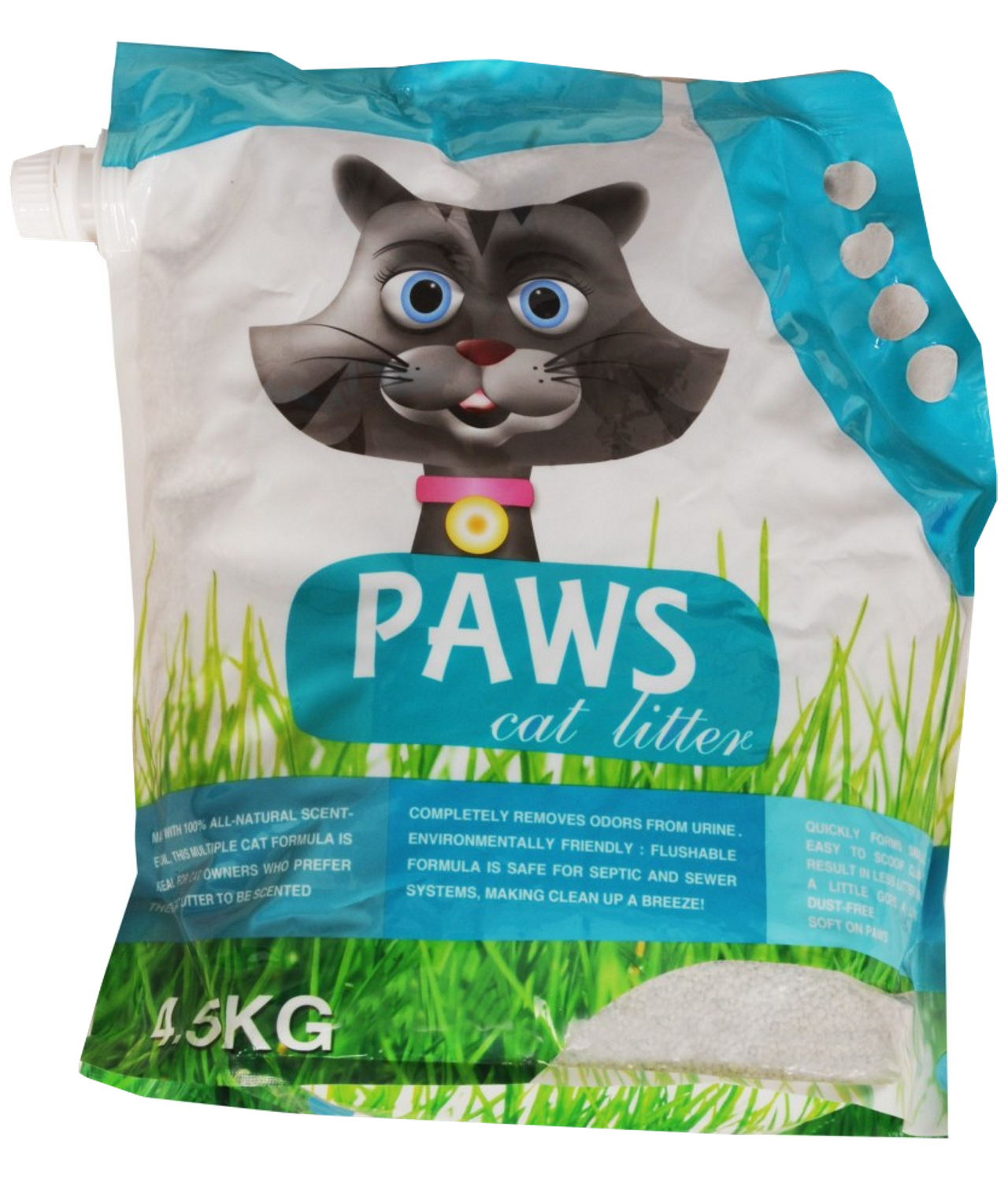 Paws Clumping Cat Litter Orange (4.5kg) | Poshaprani.com