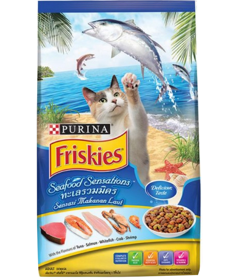 Purina Friskies Seafood Sensations Adult Cat Food 7kg