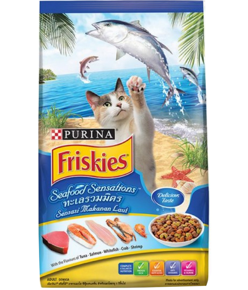 Purina Friskies Seafood Sensations Adult Cat Food 7kg