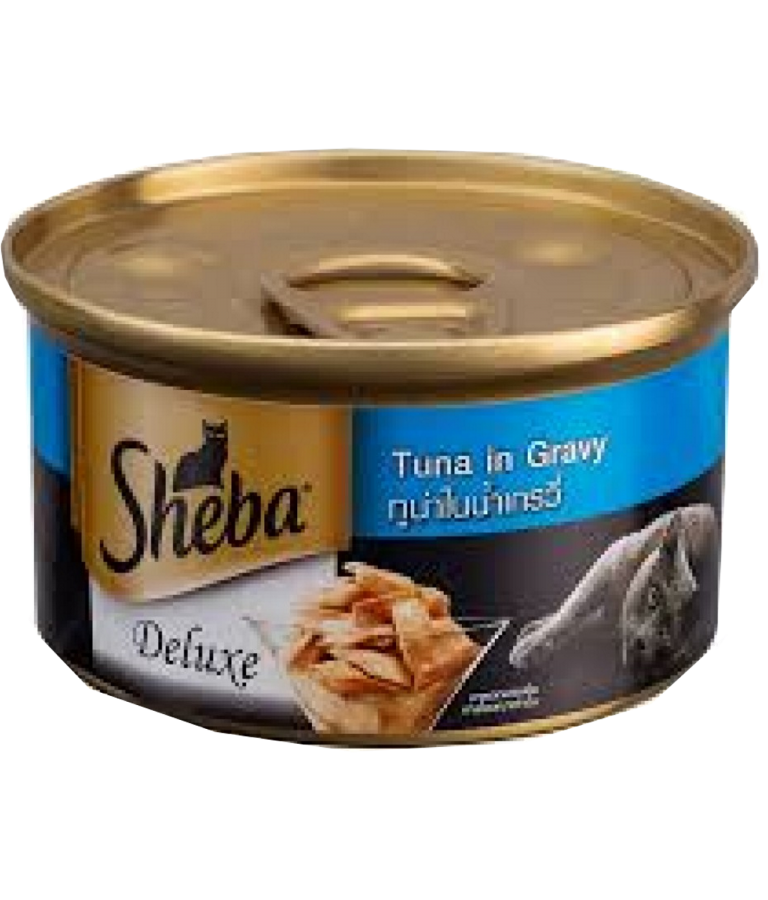 Sheba Deluxe Canned Cat Food Tuna in Gravy 85gm