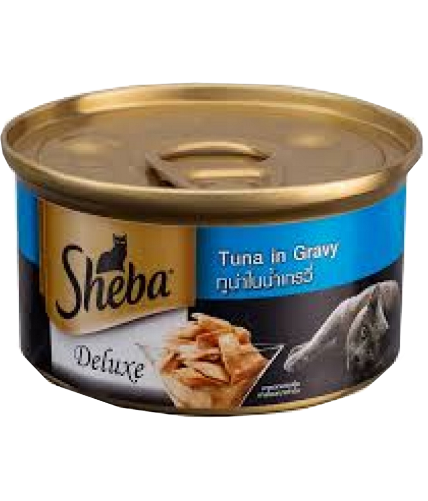 Sheba Deluxe Canned Cat Food Tuna in Gravy 85gm