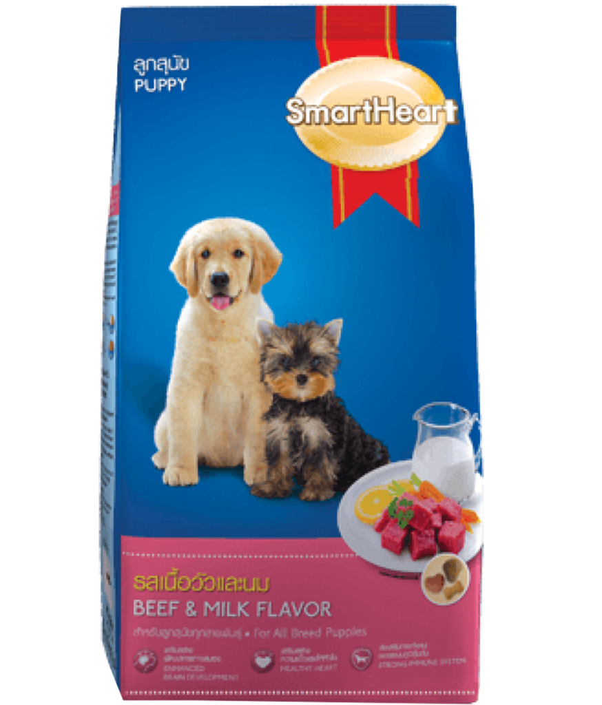 SmartHeart Puppy Food Beef and Milk 8kg