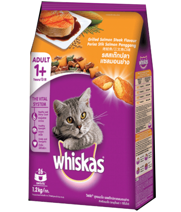 Whiskas Grilled Salmon Steak Cat Food (1.2kg)