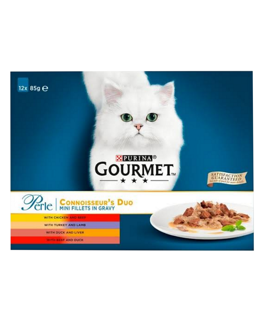 Gourmet Perle Pouch Connoisseur's Duo Mini Fillets in Gravy For Cat