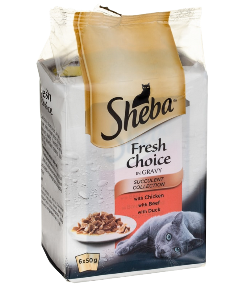 Sheba Pouch Poultry Collection in Gravy Chicken, Poultry and Turkey For