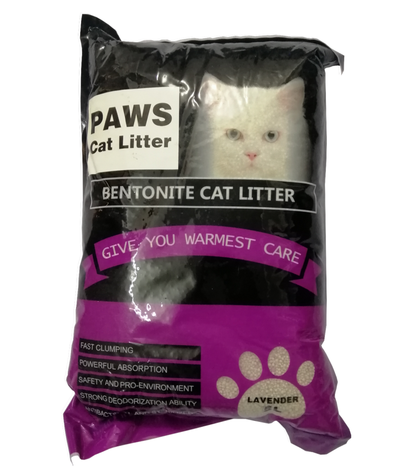 Paws Bentonite Cat Litter Lavender Flavour 5ltr