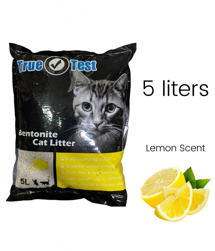 True Test Bentonite Cat Litter Lemon Flavour 5ltr