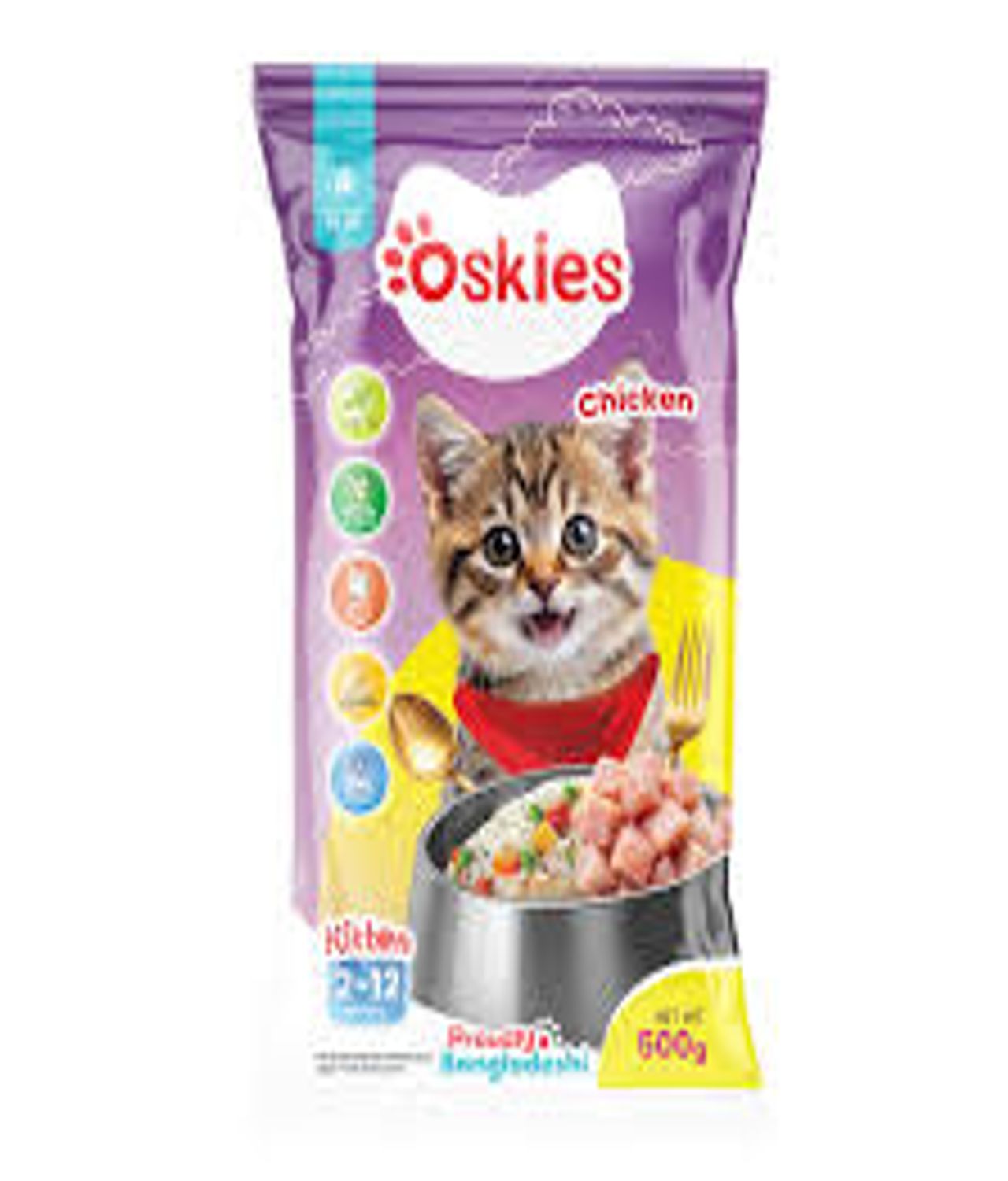Oskies Kitten Cat Food Chicken 500gm